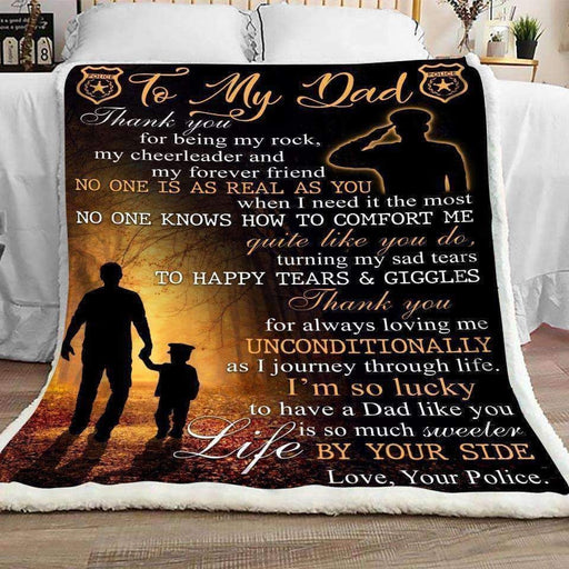 From Police Son I'm So Lucky To Have A Dad Like YouFleece Blanket Home Decoration