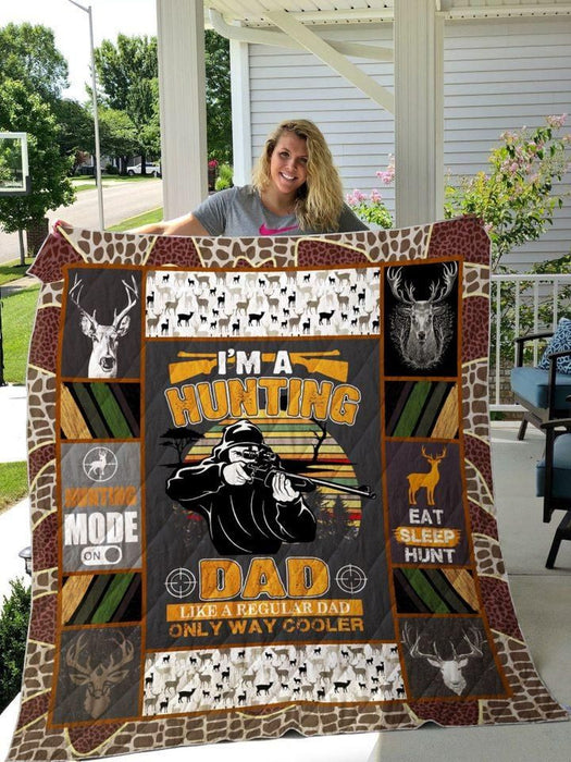 I Am A Hunting Dad Cooler Quilt Blanket Home Decoration