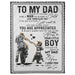 Father Blanket - To My Dad There Is No Way I Can Pay You Back You Will Always Be My Dad My Hero I Love You Fleece Blanket