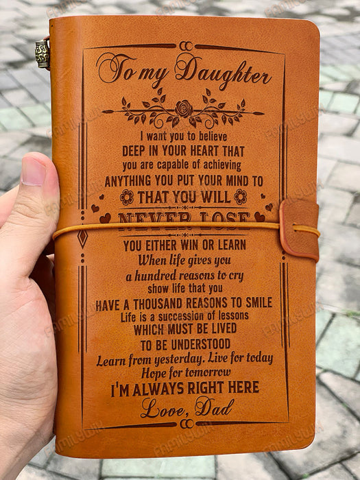 Dad To Daughter - Believe In Yourself Leather Journal SHF161