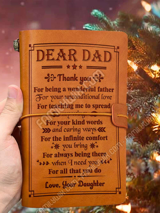 Dear Dad, Thank You For All That You Do Leather Journal NHF28