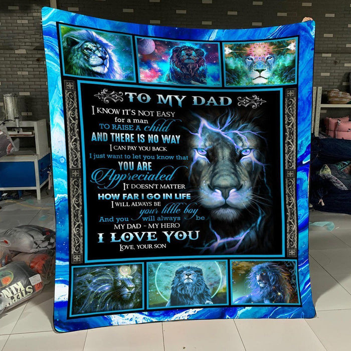 Awesome Family Gift For My Dad - I Will Always Be Your Little Boy And You Will Always Be My Dad Fleece Blanket
