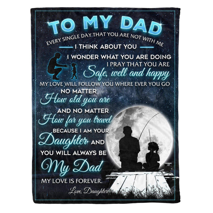 Safe Well And Happy Gift For Fishing DadFleece Blanket Home Decoration