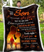Zalooo - Custom Fleece Blanket - To my Son (Dad) - Life is tough but so are you