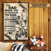 Bicycle Riding Dad Thank You For Teaching Me To Ride Canvas Personalized Wall Art Home Decoration