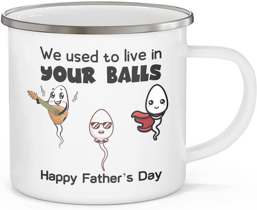We Used To Live In Your Balls Campfire Mug Gift For Dad Gift For Father Father's Day Gift Ideas