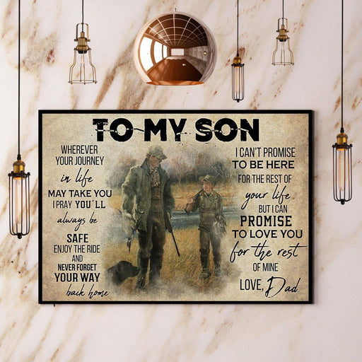 Duck Hunting Dad To My Son Promise To Love You For The Rest Of Mine Canvas Wall Art Home Decoration