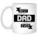 X-MAS Presents For Dad, Best Dad Ever, 11oz Ceramic Coffee Mug, Affordable Novelty For Thanksgiving, Birthday