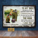 Fishing Dad To My Dad Personalized Canvas Wall Art Home Decoration