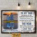 Fishing Dad And Son To My Dad Personalized Canvas Wall Art Home Decoration