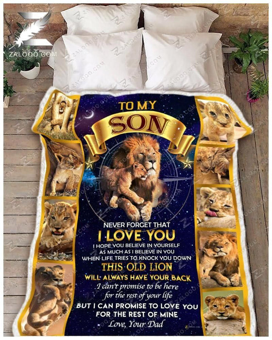 BLANKET - LION - Son (Dad) - This Old Lion Will Always Have Your Back