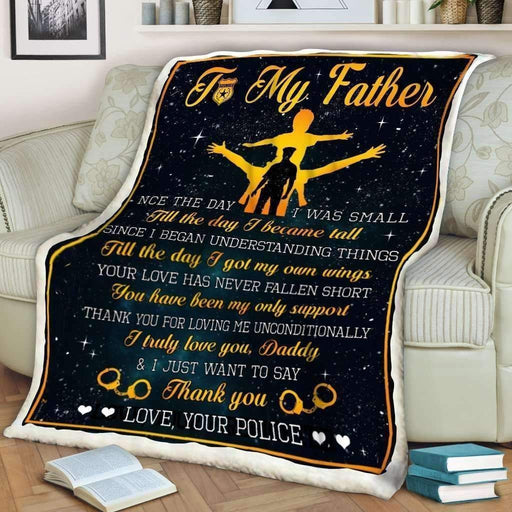 From Police Son Daddy I Just Want To Say Thank YouFleece Blanket Home Decoration