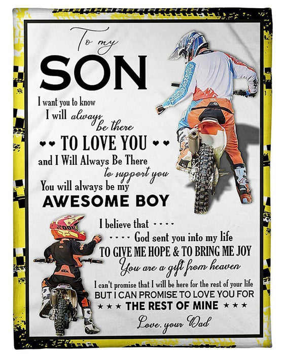 You Will Always Be My Awesome Boy Great Gift From Dad To Son Fleece Blanket Gift For Dad Gift For Father Father's Day Gift Ideas