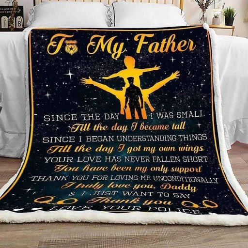 From Police Son Daddy I Just Want To Say Thank YouFleece Blanket Home Decoration