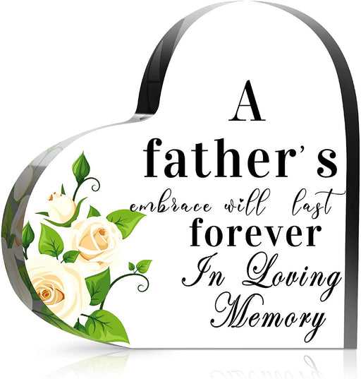 A Father'S Embrace Will Last Forever Heart Crystal Keepsake Gift For Dad Gift For Father Father's Day Gift Ideas