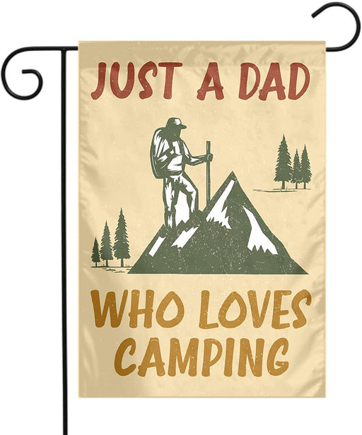 Just A Dad Who Loves Camping Flag Gift For Dad Gift For Father Father's Day Gift Ideas