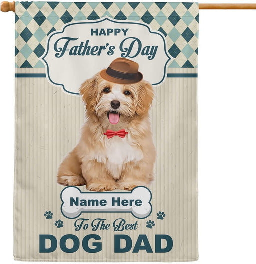 Personalized Havanese To The Best Dog Dad Flag  Gift For Dad Gift For Father Father's Day Gift Ideas