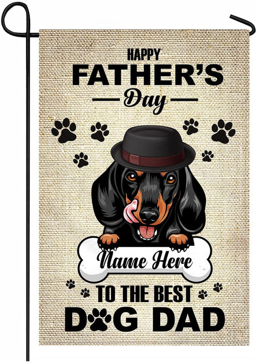 Personalized Dachshund Dog To The Best Dog Dad Flag Gift For Dad Gift For Father Father's Day Gift Ideas