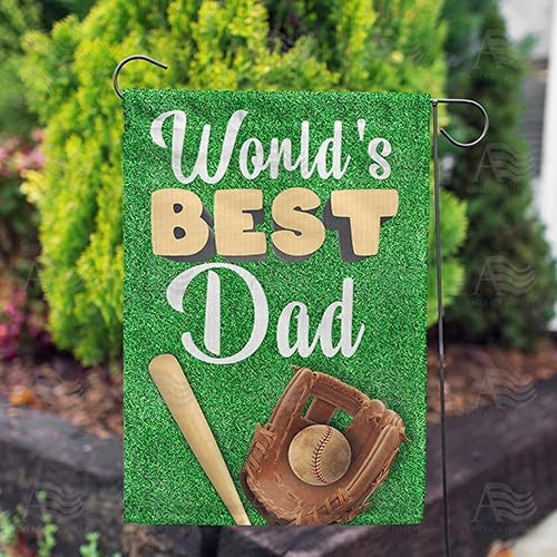 World'S Best Dad Baseball Flag Gift For Dad Gift For Father Father's Day Gift Ideas