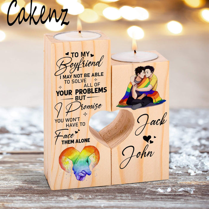 Custom Name LGBT To My Boyfriend I May Not Be Candle Holder Pride Month LGBT Gift Ideas