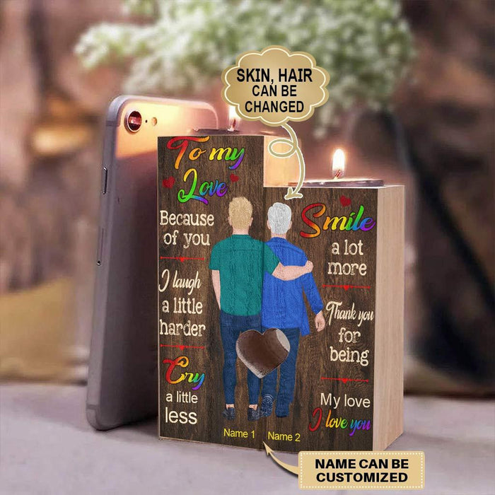 Miles Apart But Besties Couple Lesbian Candle Holder Pride Month LGBT Gift Ideas