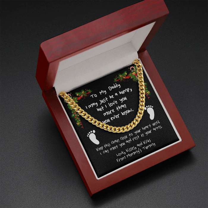 Future Dad Cuban Link Chain Necklace Gift For Dad