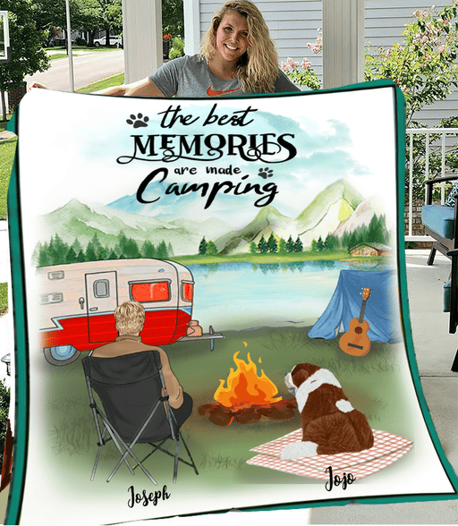 Personalized Best Memories Are Made Camping Fleece Blanket Gift For Dad Gift For Father Father's Day Gift Ideas