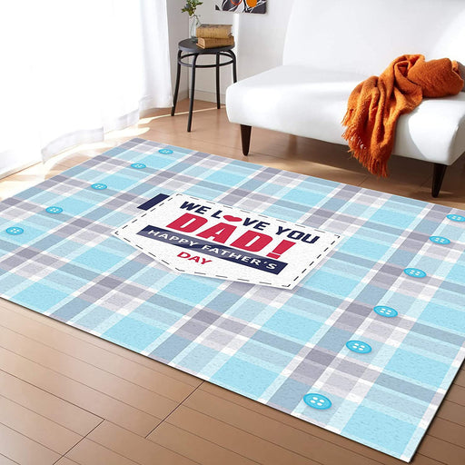 We Love You Dad Rectangle Rug Gift For Dad Gift For Father Father's Day Gift Ideas