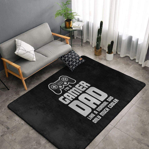 Gamer Dad Rectangle Rug Gift For Dad Gift For Father Father's Day Gift Ideas