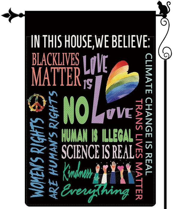 In This House We Believe Love Is Love Flag Pride Month LGBT Gift Ideas