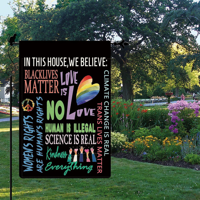 In This House We Believe Love Is Love Flag Pride Month LGBT Gift Ideas