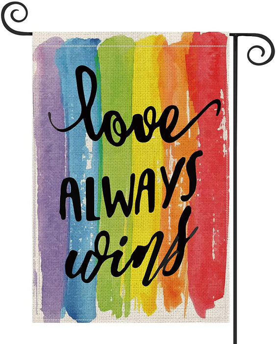 Love Always Wins Rainbow Pride Gay Lesbian Pansexual Flag Flag Pride Month LGBT Gift Ideas