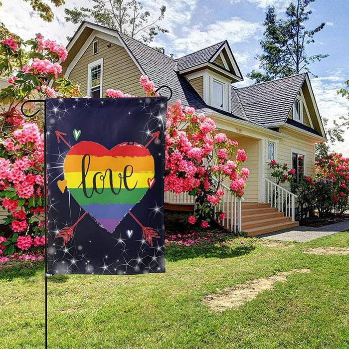 Pride Hand Drawn Rainbow Heart Flag Pride Month LGBT Gift Ideas