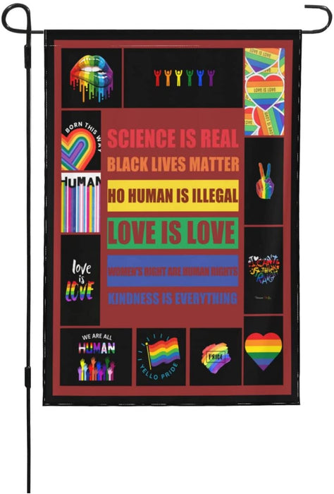 Science Is Real Human Is Illegal Rainbow Flag Pride Month LGBT Gift Ideas