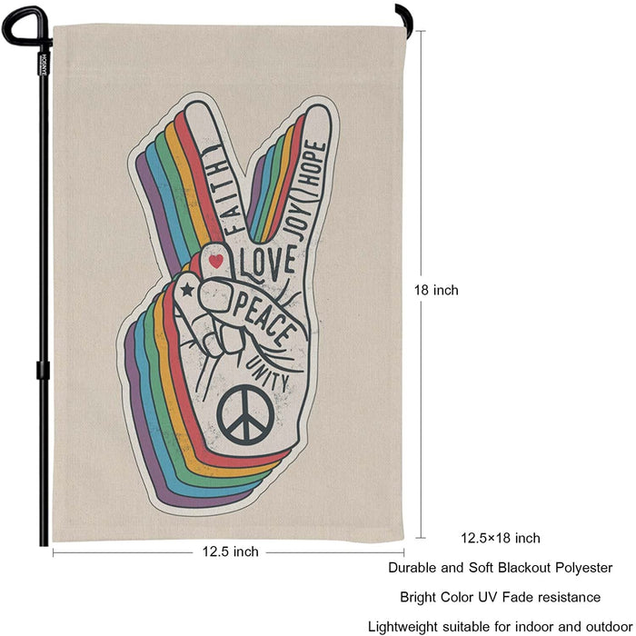 Two Fingers Peace Love Flag Pride Month LGBT Gift Ideas