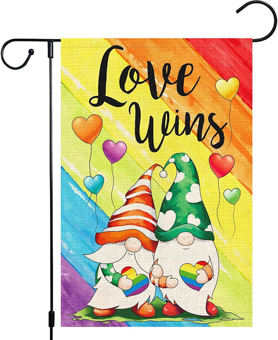 Love Wins Gnomes Colorful Flag Pride Month LGBT Gift Ideas