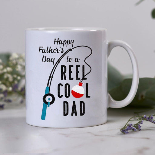 Happy Fathers Day To A Reel Cool Dad Gift For Dad Father's Day Best Gift White Mug Coffee Mug