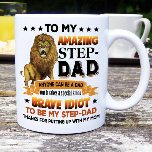 To My Amazing Step Dad Lion Brave - Gift For Stepdad - Mug