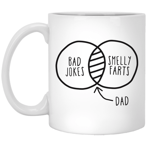 In Between Bad Jokes And Smelly Farts Dad - Gift For Dad, Gift For Family - Mug