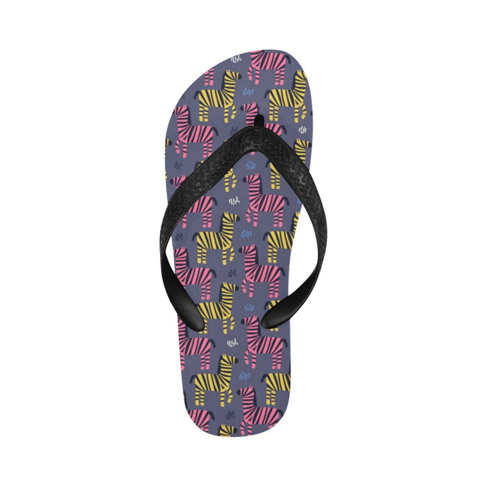 Zebra Print Design LKS303 Flip Flops