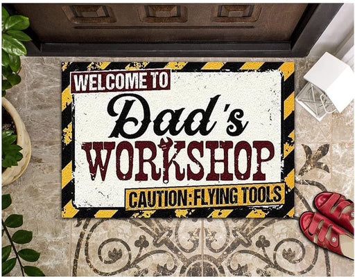 Welcome To Dad'S Workshop Doormat Gift For Dad Gift For Father Father's Day Gift Ideas