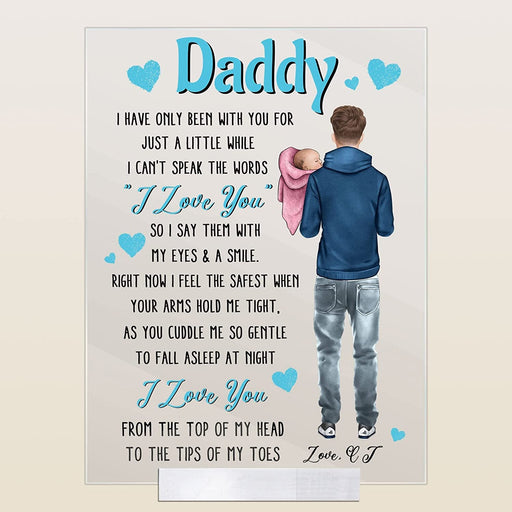 Personalized To Daddy I Love You Acrylic Plaque Gift For Dad Gift For Father Father's Day Gift Ideas