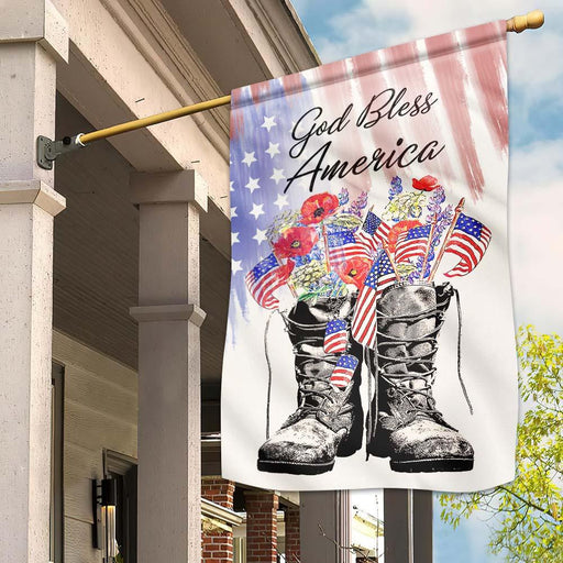 Unifinz 4th Of July Flags Veteran God Bless America Flowers Flags 4th Of July House Flag Independence Day's Gift 2022