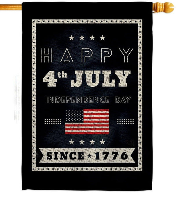 Unifinz Independence Day Flags Happy 4th Of July Since 1776 Black House Flag 4th Of July House Flag 2022