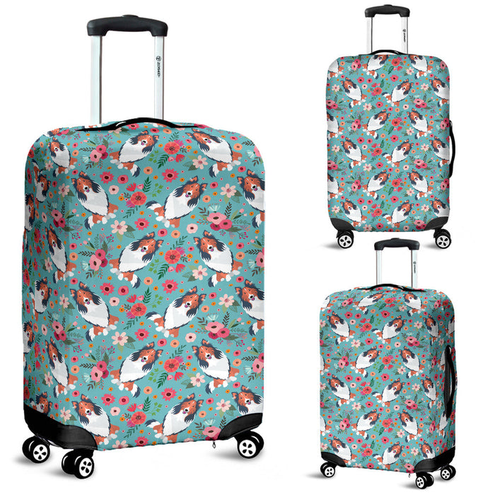 Rough Collie Flower Suitcase Luggage Cover Hello Summer Gift Ideas