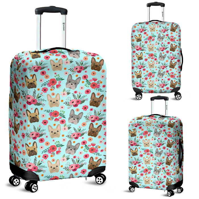 French Bulldog Flower Suitcase Luggage Cover Hello Summer Gift Ideas