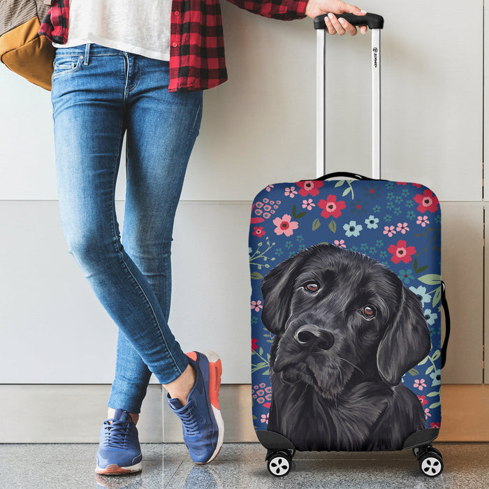 Black Lab Sweetheart Suitcase Luggage Cover Hello Summer Gift Ideas