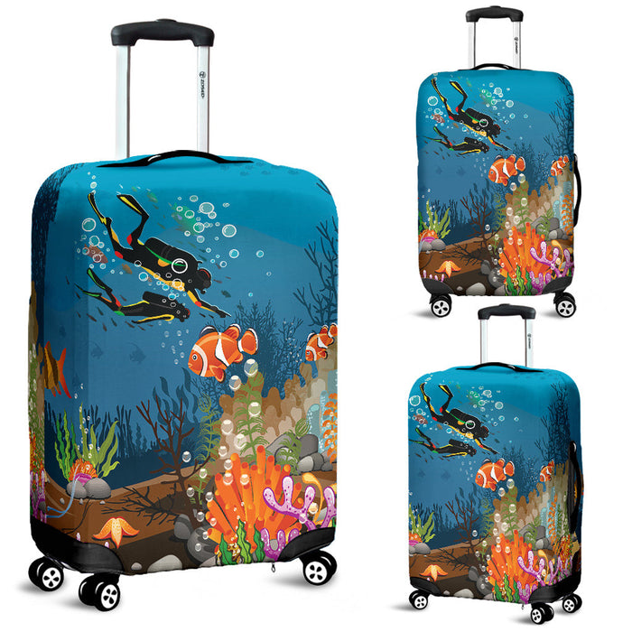 Scuba Diving Suitcase Luggage Cover Hello Summer Gift Ideas