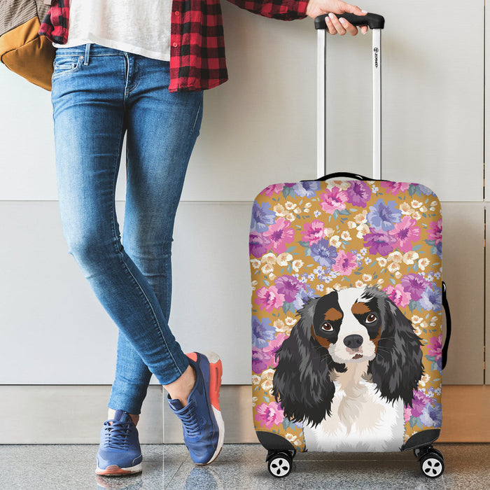 King Charles Spaniel Dog Portrait Suitcase Luggage Cover Hello Summer Gift Ideas