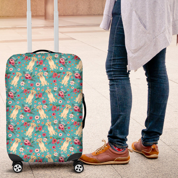 Labrador Flower Suitcase Luggage Cover Hello Summer Gift Ideas